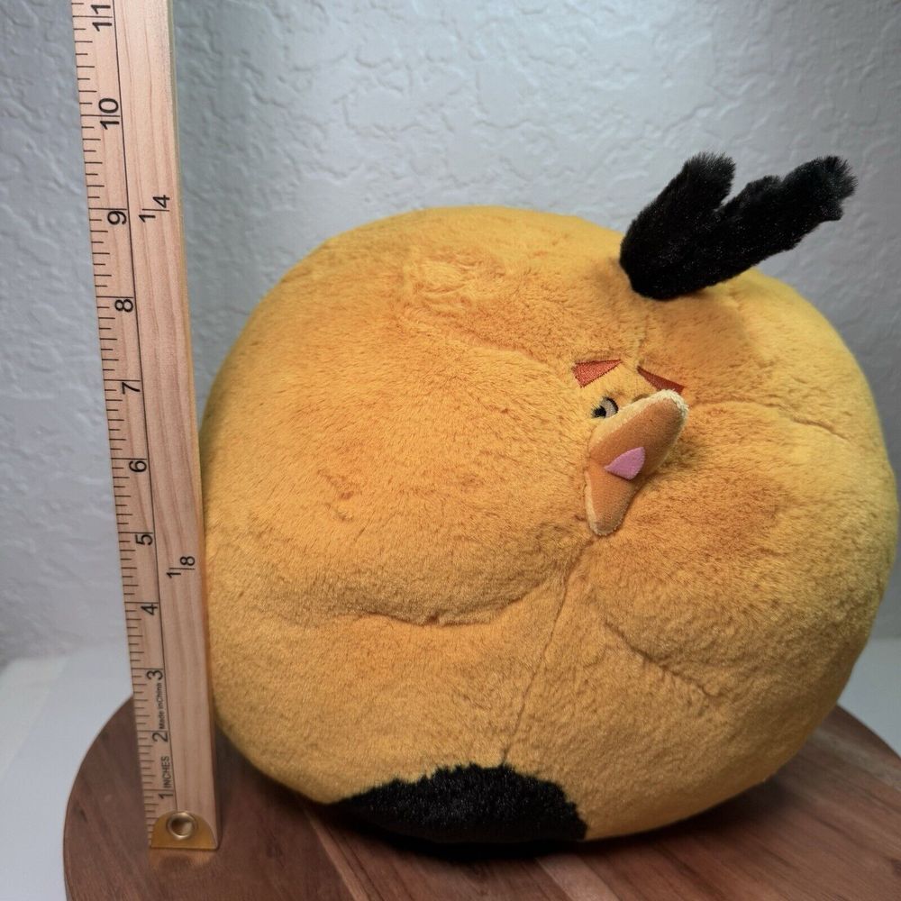 Angry Bird Yellow Inflated Bubbles Plush Animal Globe Bird RARE No Sound - Picture 8 of 9